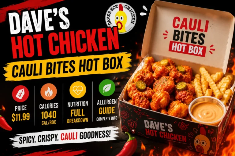 Dave’s Hot Chicken Cauli Bites Hot Box Price, Calories, Nutrition, and Allergen Guide