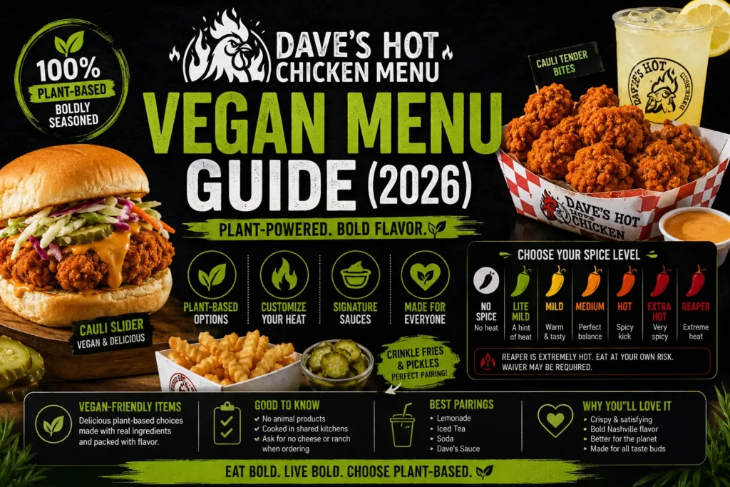 Dave’s Hot Chicken Vegan Menu Guide (2026) 1 Dave’s Hot Chicken Vegan Menu