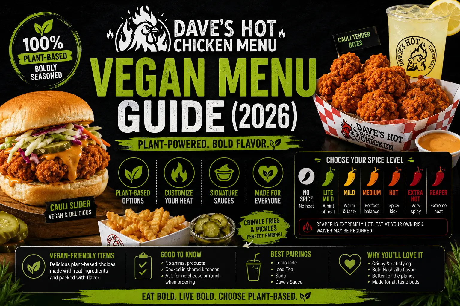 Dave's Hot Chicken Vegan Menu