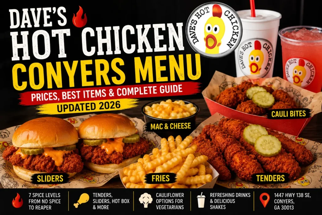 Dave’s Hot Chicken Conyers menu,