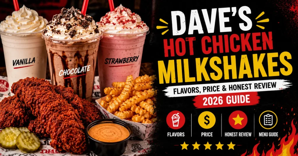 Dave’s Hot Chicken Milkshake Menu Flavors, Price & Honest Review 2026 Guide 2 Daves Hot Chicken Milkshake Guide 1