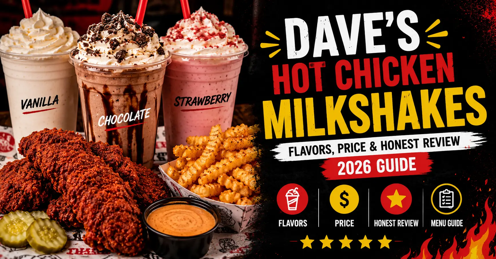 Dave’s Hot Chicken Milkshake Menu Flavors, Price & Honest Review 2026 Guide 1 Dave’s Hot Chicken Milkshake Guide