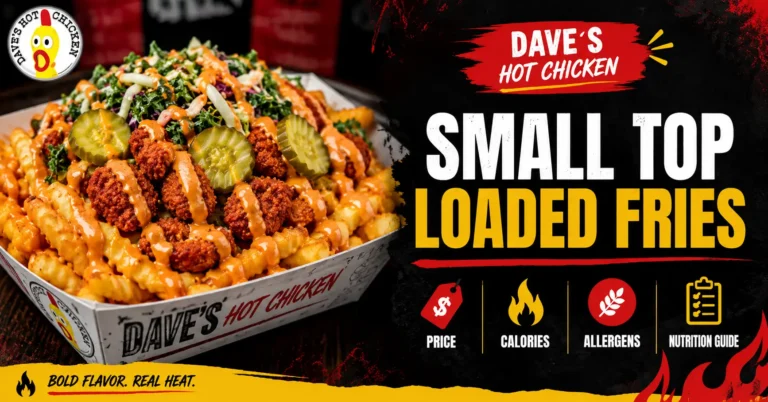 Dave’s Hot Chicken Small Top Loaded Fries Price, Calories, Allergen & Nutrition Guide 8 Dave’s Hot Chicken Small