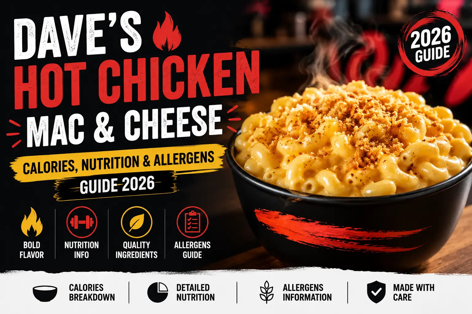 Dave’s Hot Chicken Mac & Cheese Price, Calories, Nutrition and Allergens Guide 2026 1 Daves Hot Chicken Mac